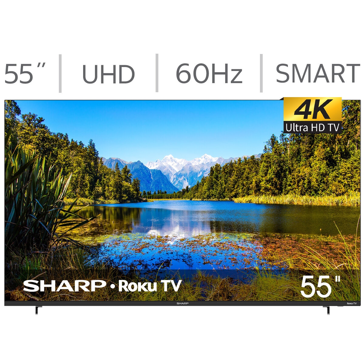 Sharp Pantalla 55" UHD 4K Roku TV