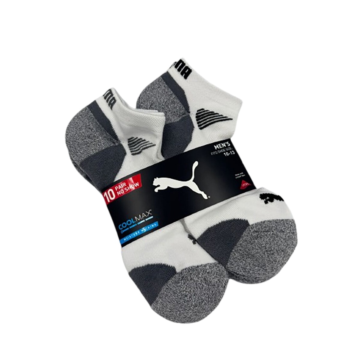 Puma Calcetines para Caballero 10 pares Blanco