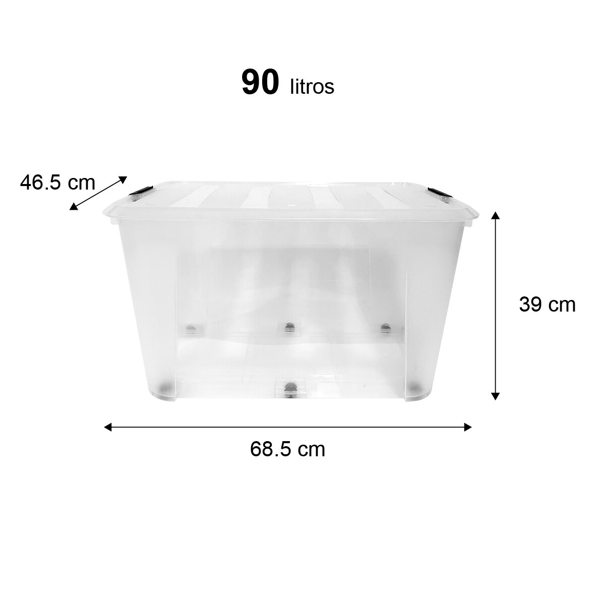 AG Box Set de 2 Cajas con Capacidad de 90L