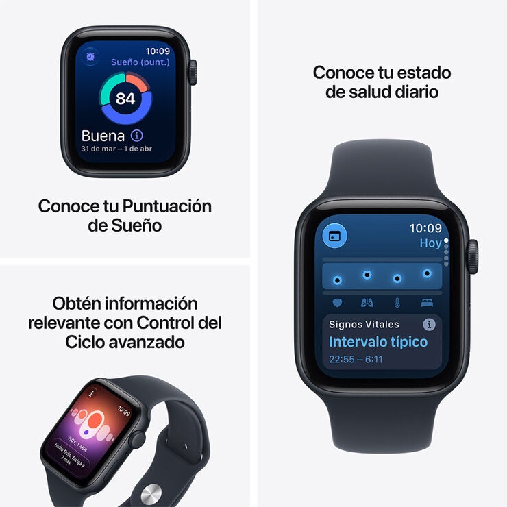 Apple Watch SE 3 (GPS + Celular) 44mm Aluminio Medianoche + Correa Deportiva Azul Profundo - Talla M/L Apple Watch SE 3 (GPS + Celular) 44mm Aluminio Medianoche + Correa Deportiva Azul Profundo - Talla M/L
