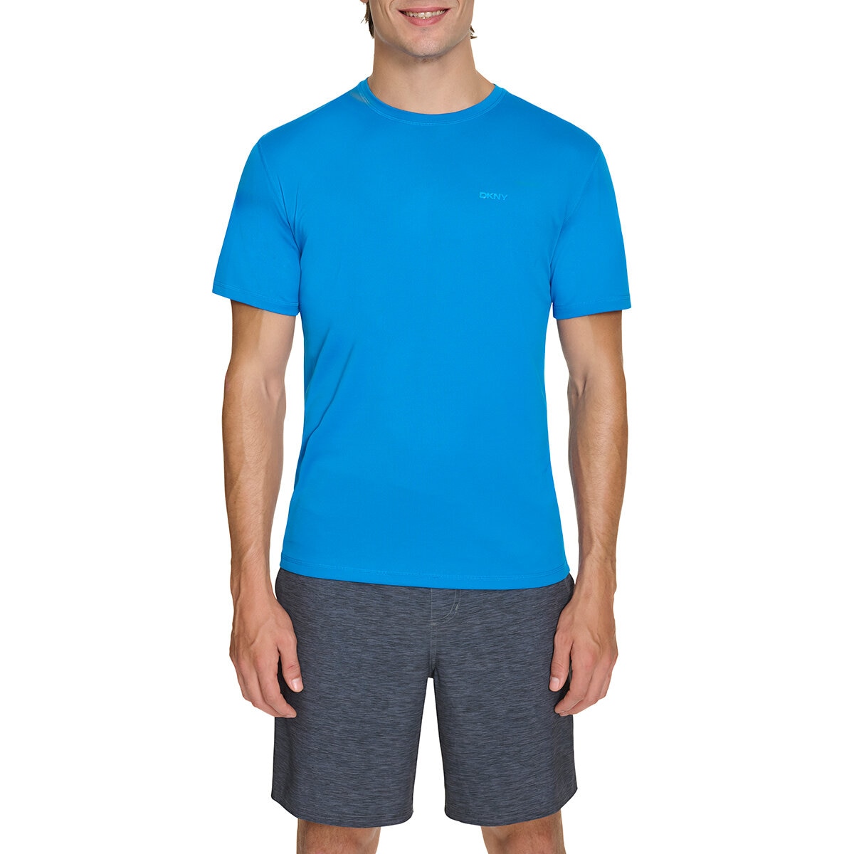 DKNY Playera para Caballero Azul Grande