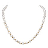 Collar de Perlas Cultivadas, 7-7.5mm, Oro Amarillo de 14K