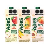 Ades Bebida de Soya con jugo de Fruta 4 pzas de 946 ml