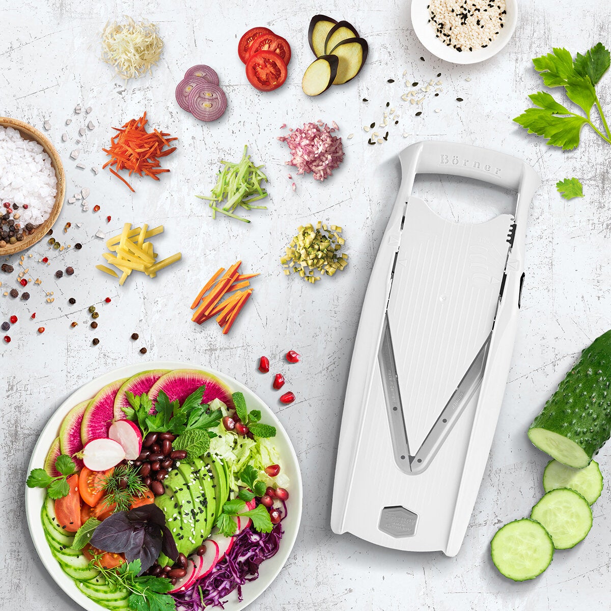 Börner Mandolina Rallador para Cocina, 1 juego