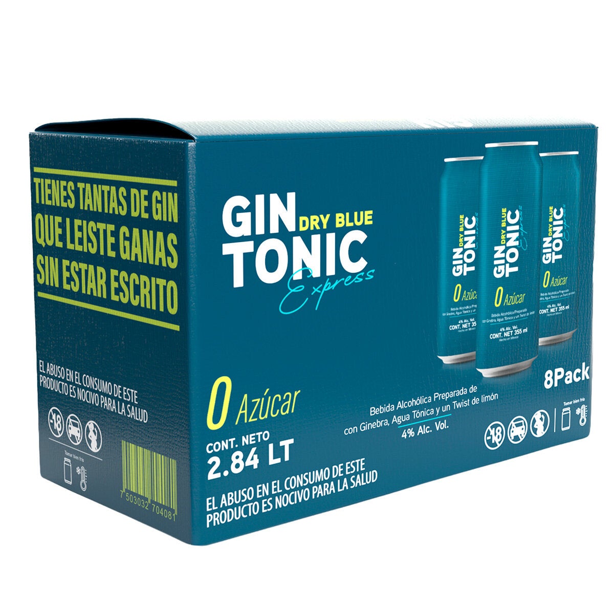 Dry Blue Express Gin Tonic Sin Azúcar 8/355ml Dry Blue Express Gin Tonic Sin Azúcar 8/355ml