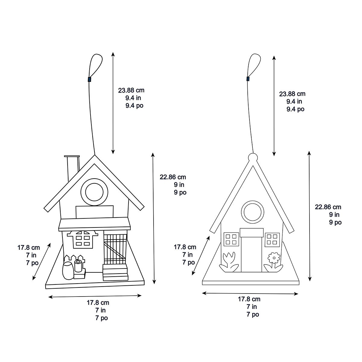 Stylecraft, Paquete de 2 Casitas para Ave de Madera, Café y Casa de Háda
