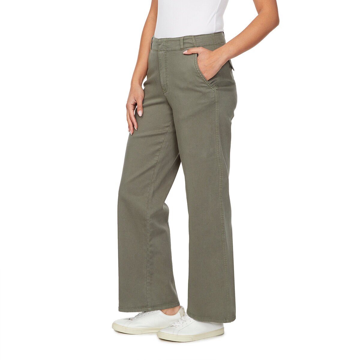 Buffalo David Bitton Pantalones para Dama Verde 12