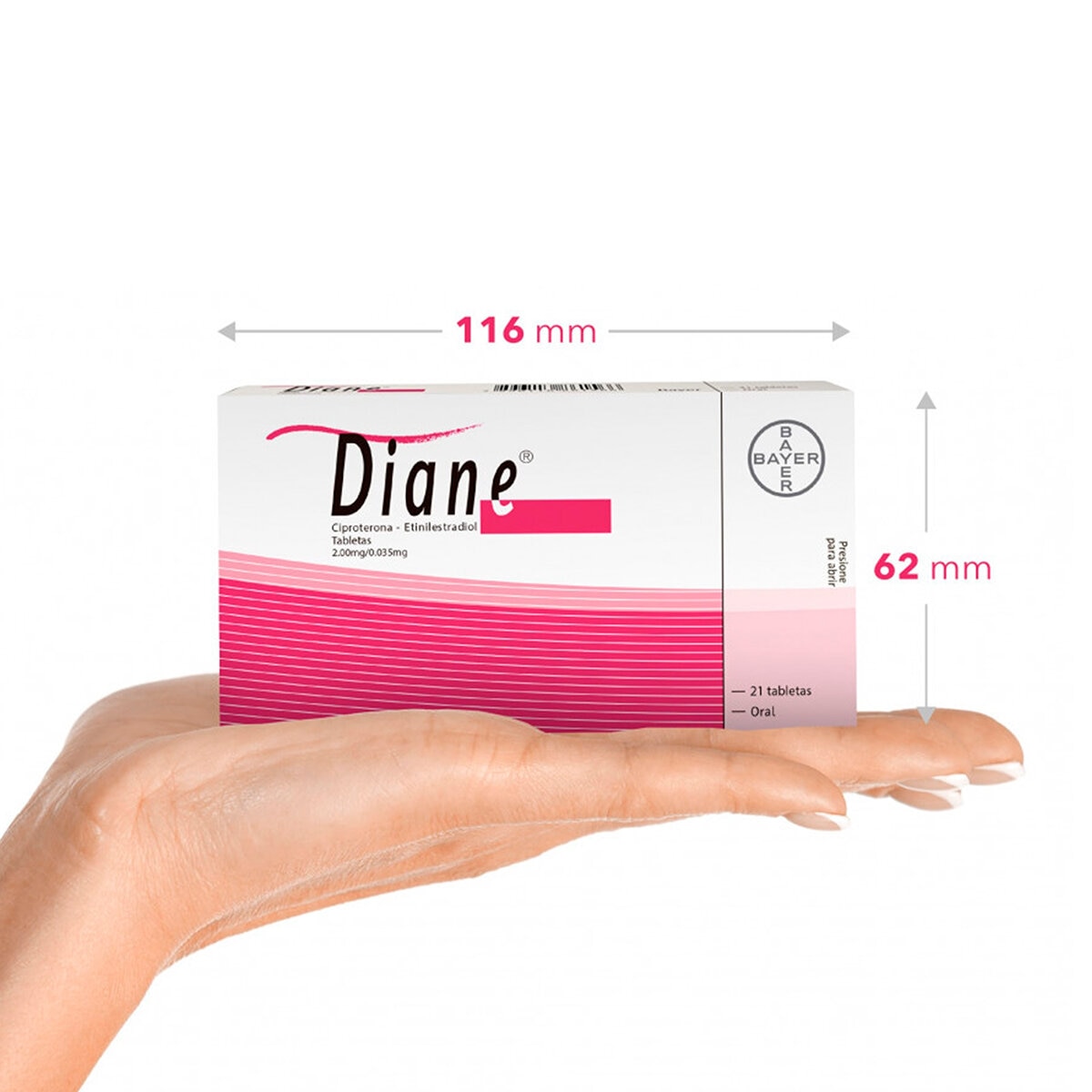 Diane 2mg /0.035 mg  21 Tabletas