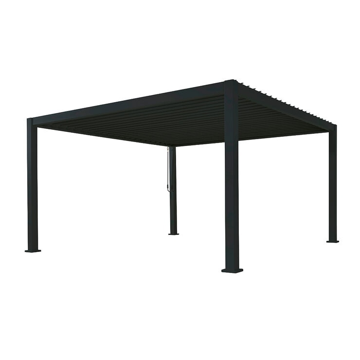 Zhengte, Pérgola de Aluminio de 3m x 6m, Color Negro