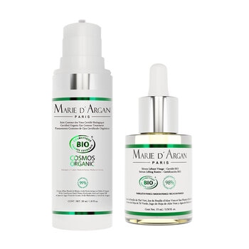 Marie D'Argan, Sérum Lifting Rostro + Crema Contorno de Ojos, Natural, Orgánico y Vegano
