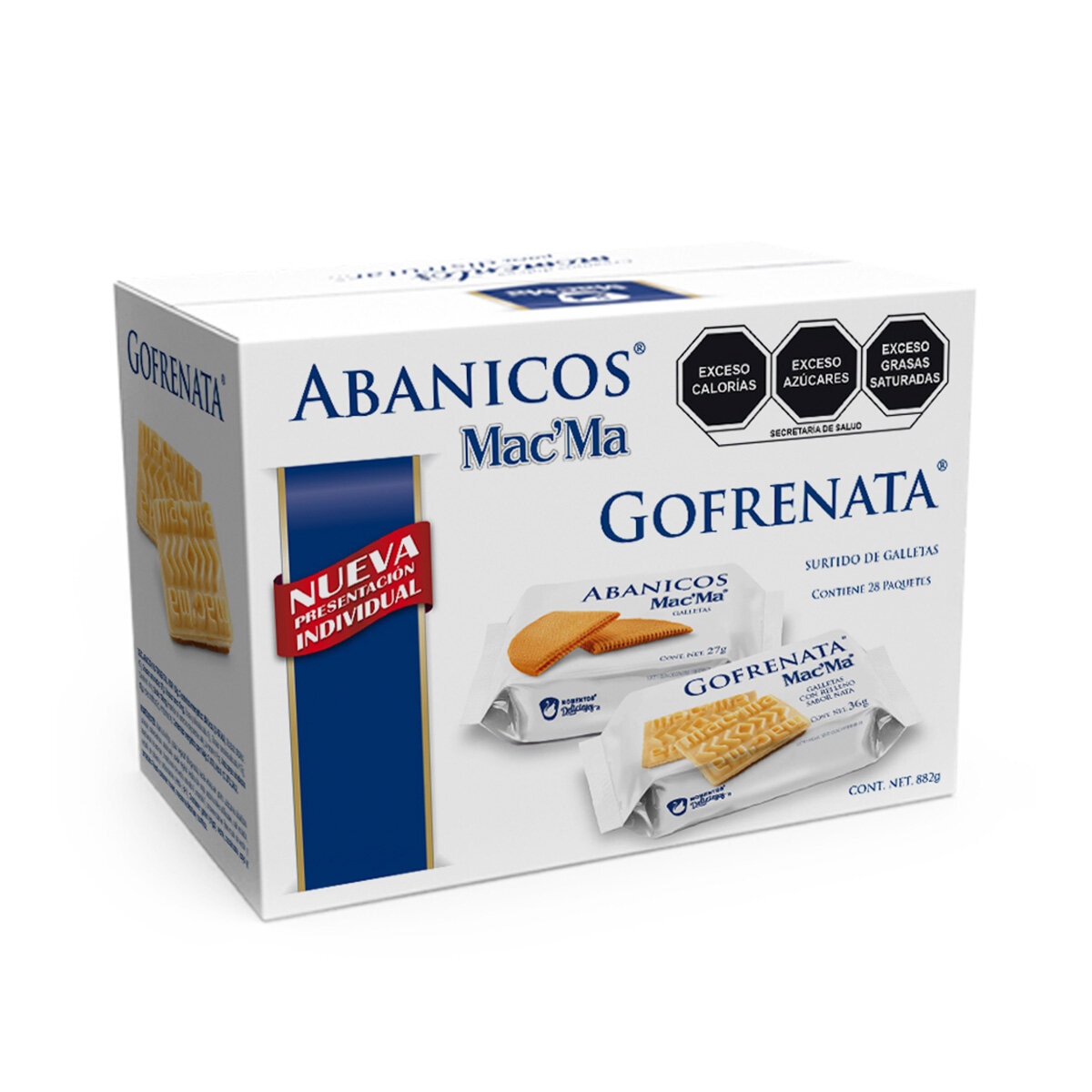 Mac'Ma Surtido de Galletas Gofrenata y Abanicos 28 pzas 882 g