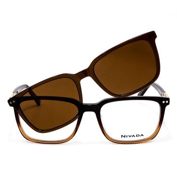 Nivada VNV.X216C.0BRN.56 Armazón Oftálmico + Clip Solar Polarizado