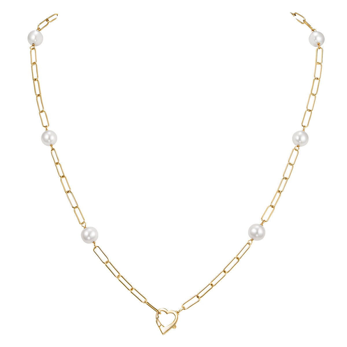Collar de Perla Cultivada, 45.72cm, Oro Amarillo de 14K