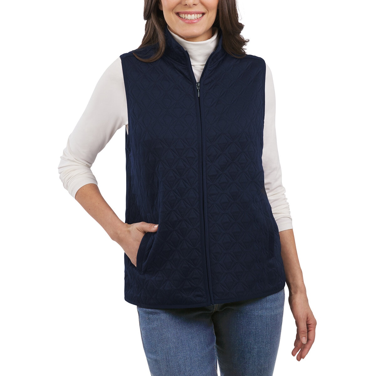 Land's End Chaleco para Dama Azul Grande Land's End Chaleco para Dama Azul Grande