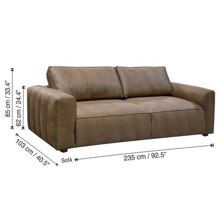 Muebles Liz, Gauss, Sofa Color Café