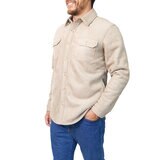 Artisans of Thread Chamarra tipo camisa para Caballero Gris Extra Grande
