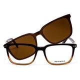 Nivada VNV.X216C.0BRN.56 Armazón Oftálmico + Clip Solar Polarizado