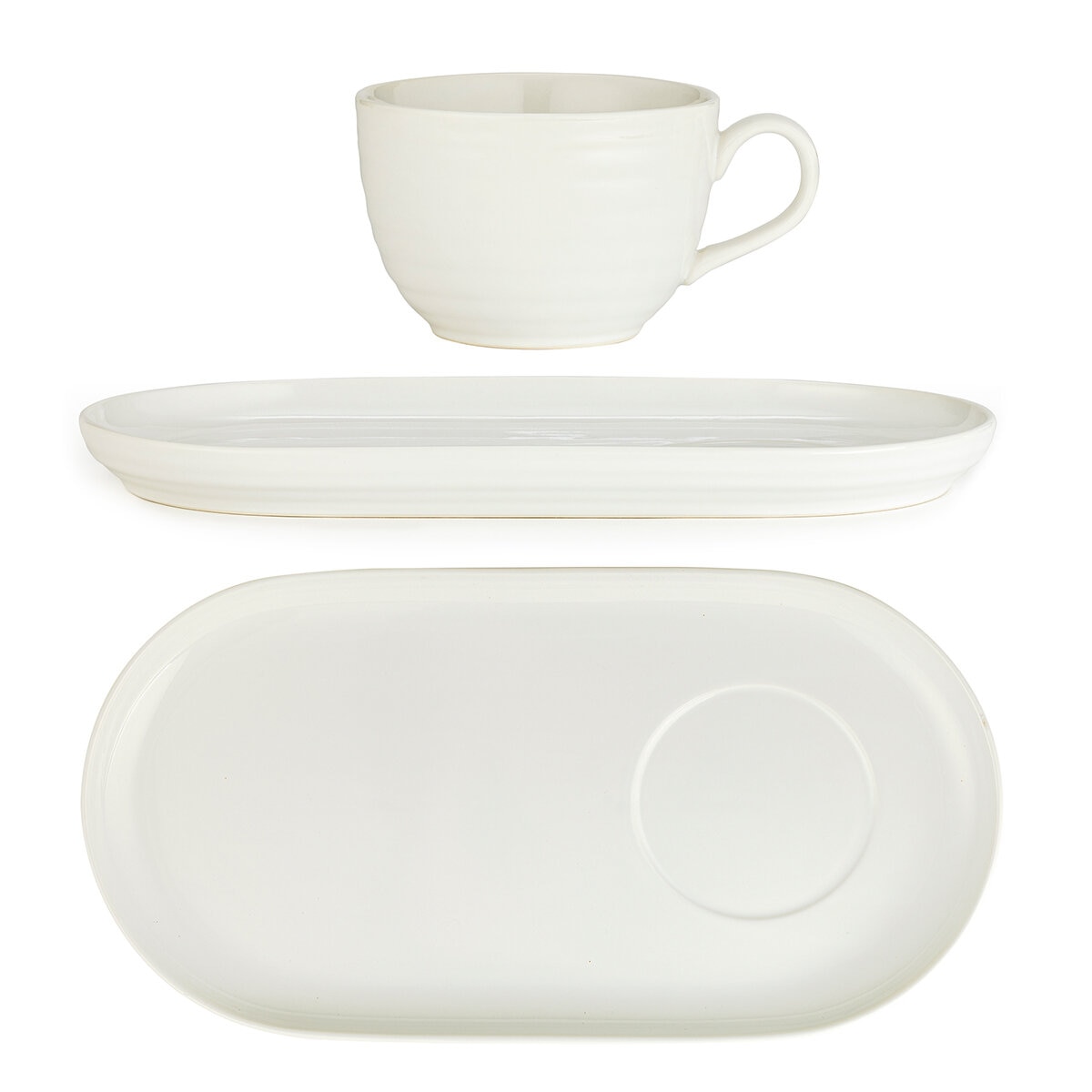 Signature Housewares 4 Juegos de Taza y Plato de Cerámica Signature Housewares 4 Juegos de Taza y Plato de Cerámica