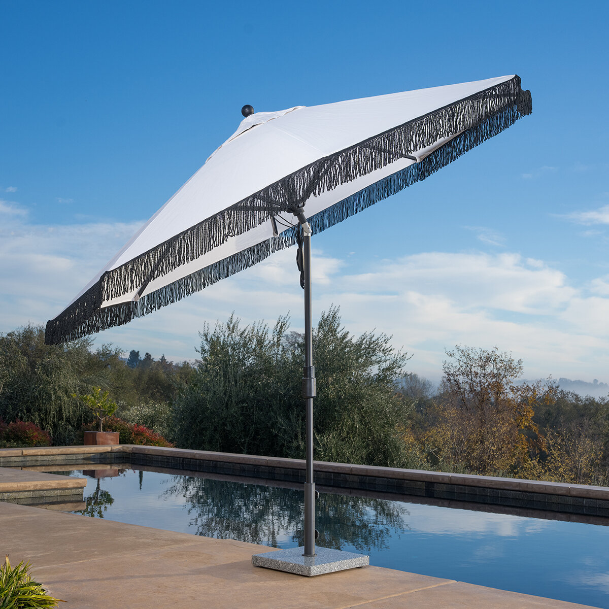 Sunvilla, Sombrilla Cabana de 3m con Fleco , Color Blanco