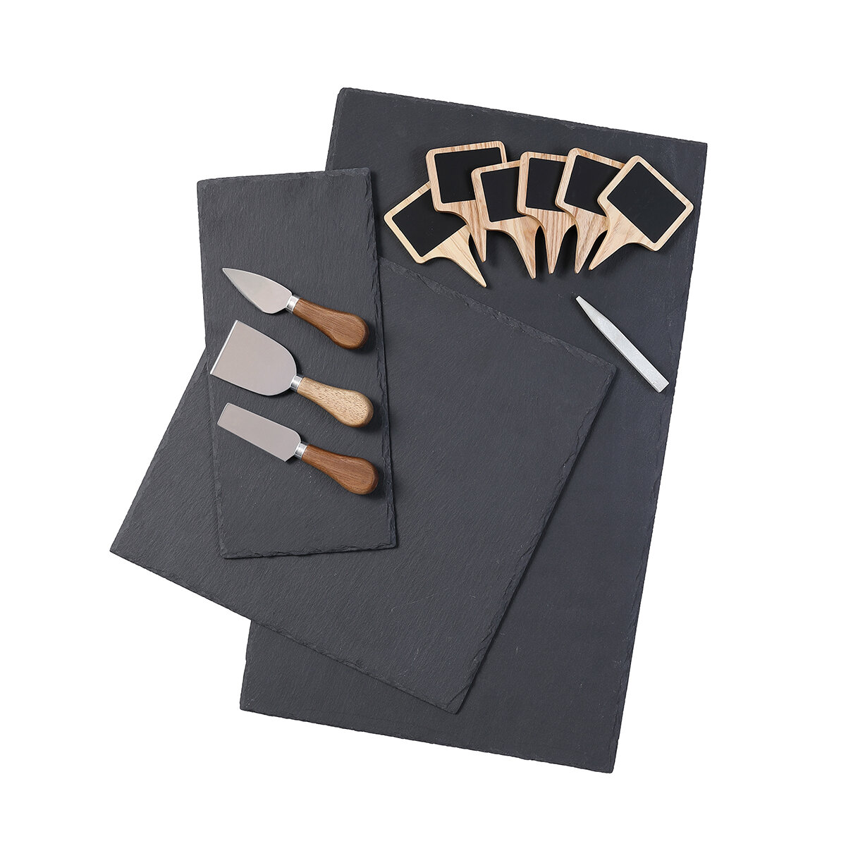 Birdrock Home Juego de Pizarras para Servir, 13 piezas