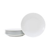 Crown Baccara Juego de 6 Platos para Ensalada de Porcelana