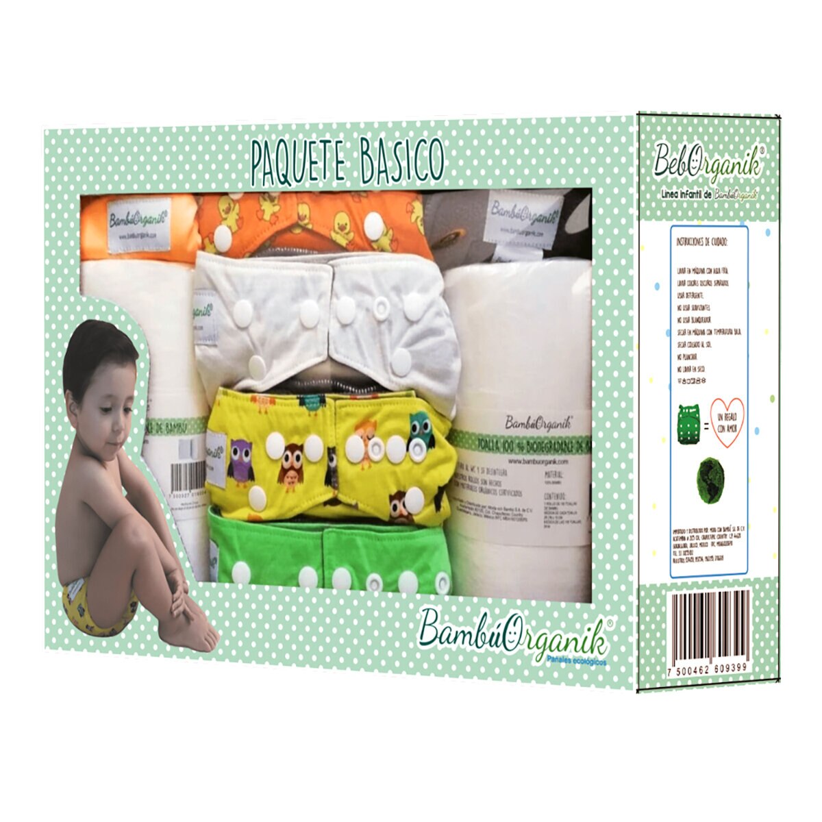 Bambú Organik Kit de Pañales de Bambú Unisex