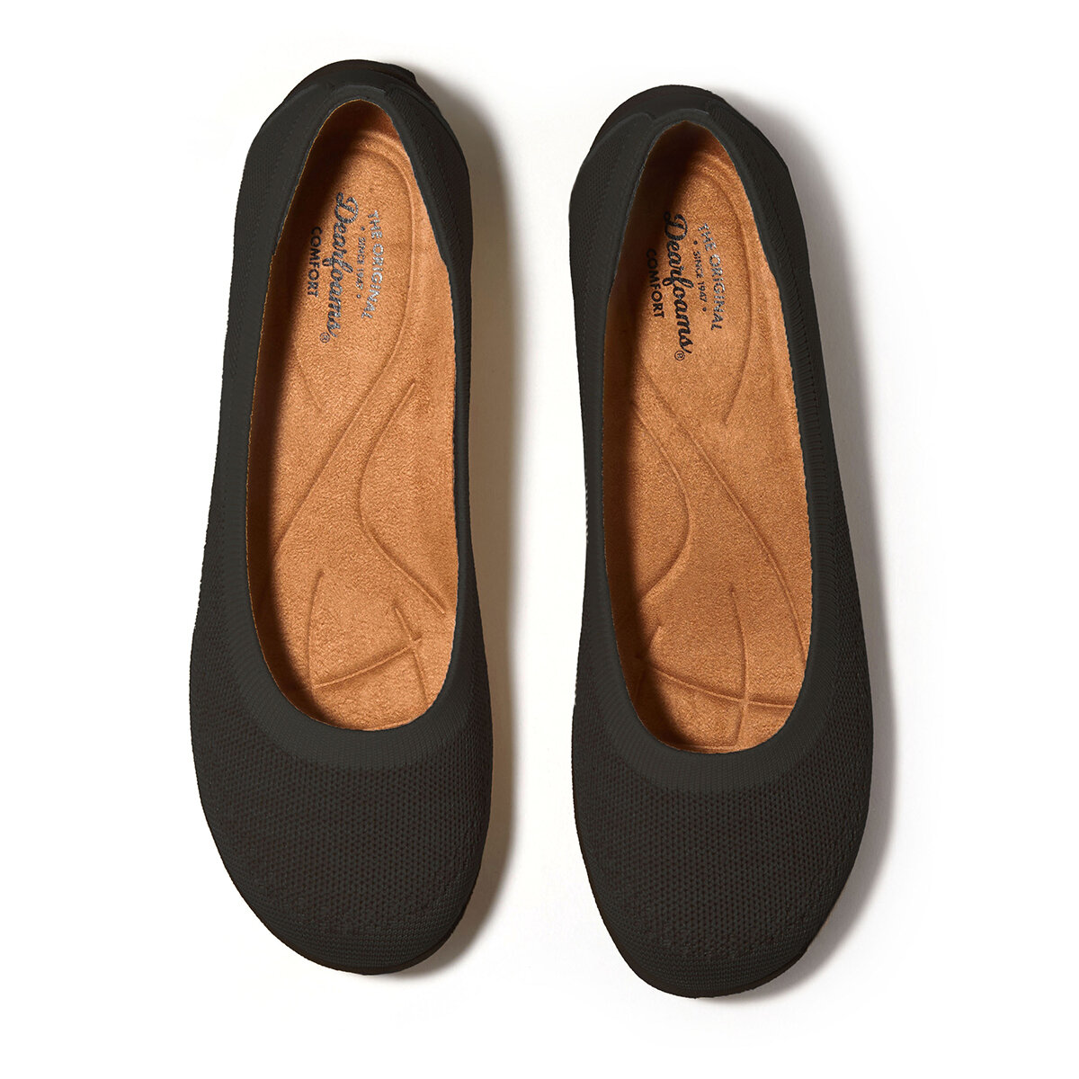 Dearfoams Balerinas para Dama Negro US - 6.5 / MEX - 23½