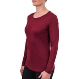 Seg'Ments Playera de Manga Larga y Cuello Redondo para Dama Rojo Extra Extra Grande