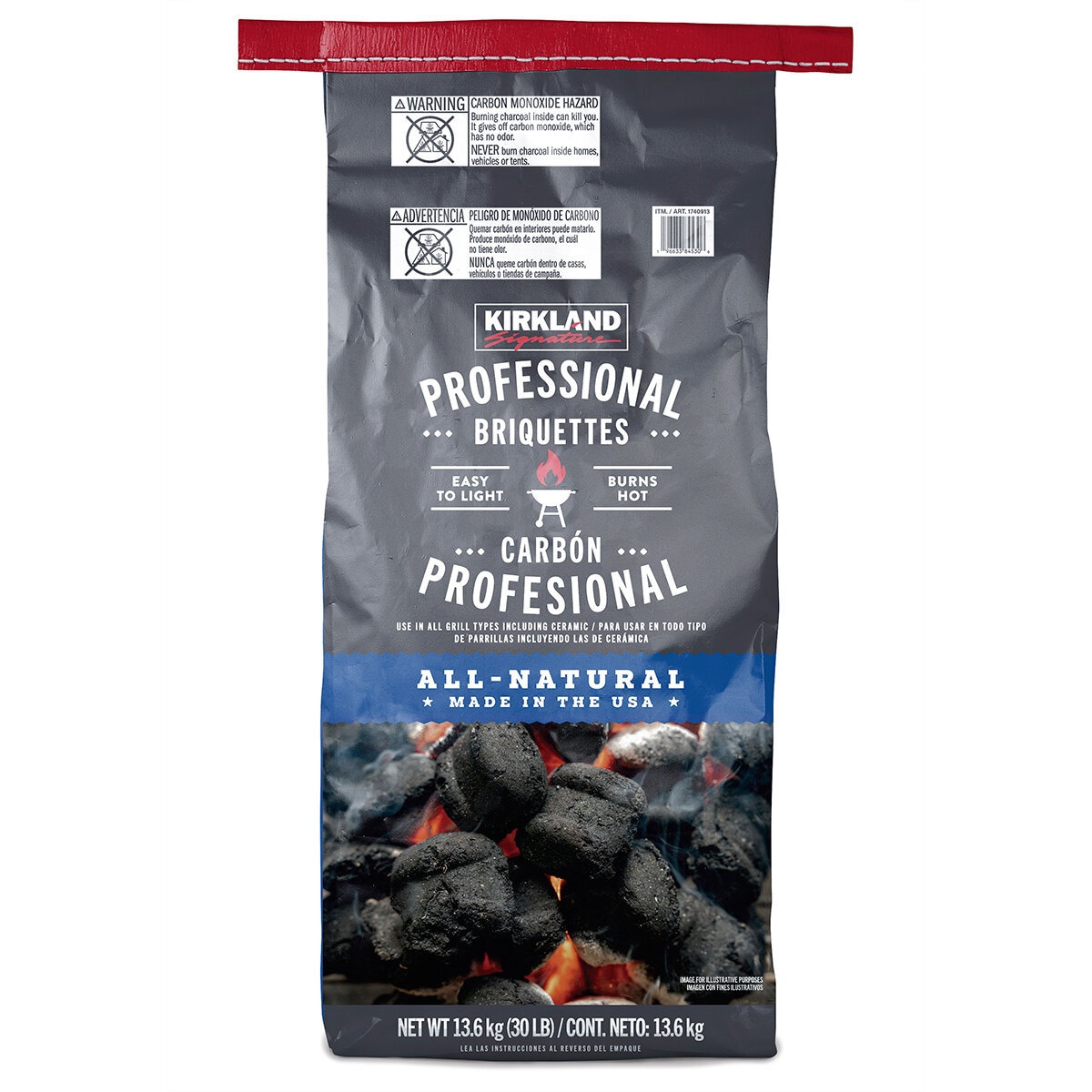 Kirkland Signature Briquetas de Carbón 13 kg