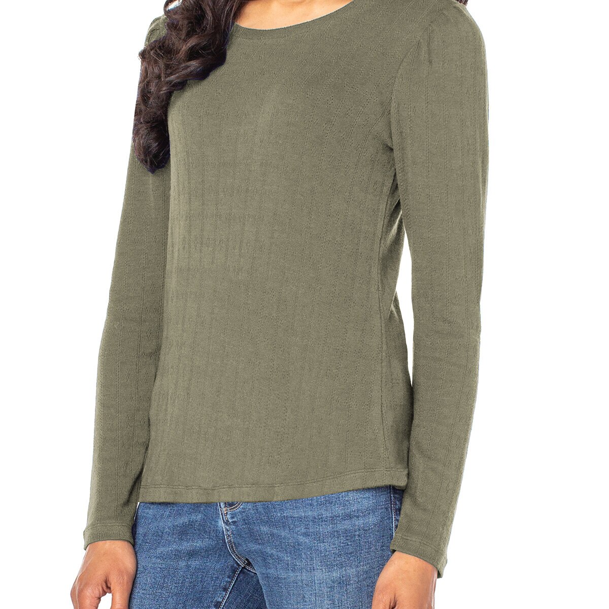 Well Worn Playera para Dama Verde Extra Chica