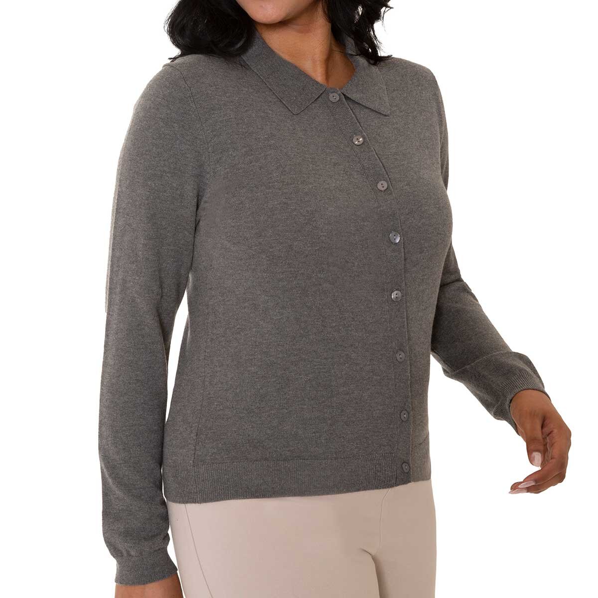 Mario Serrani Italy Suéter para Dama Gris Grande Mario Serrani Italy Suéter para Dama Gris Grande