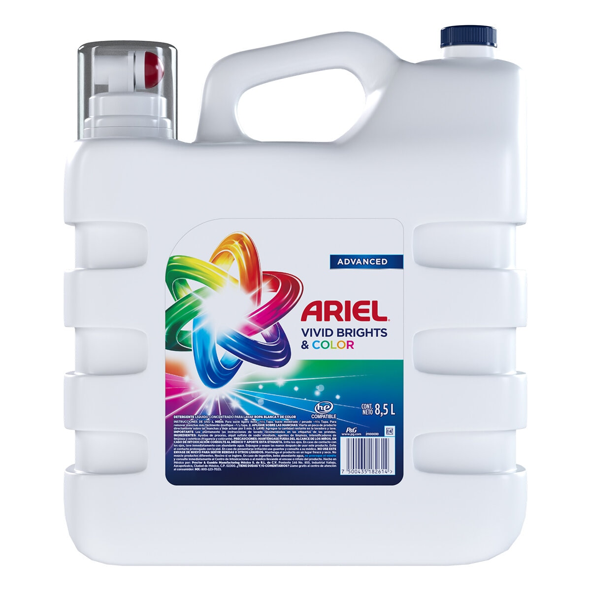 Ariel Vivid Brights & Color Detergente Líquido para Ropa 8.5 l