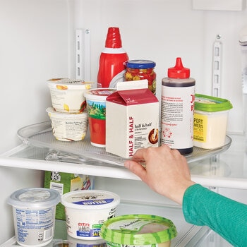 Polder Juego de 2 Bandejas Giratorias Organizadoras para Refrigerador