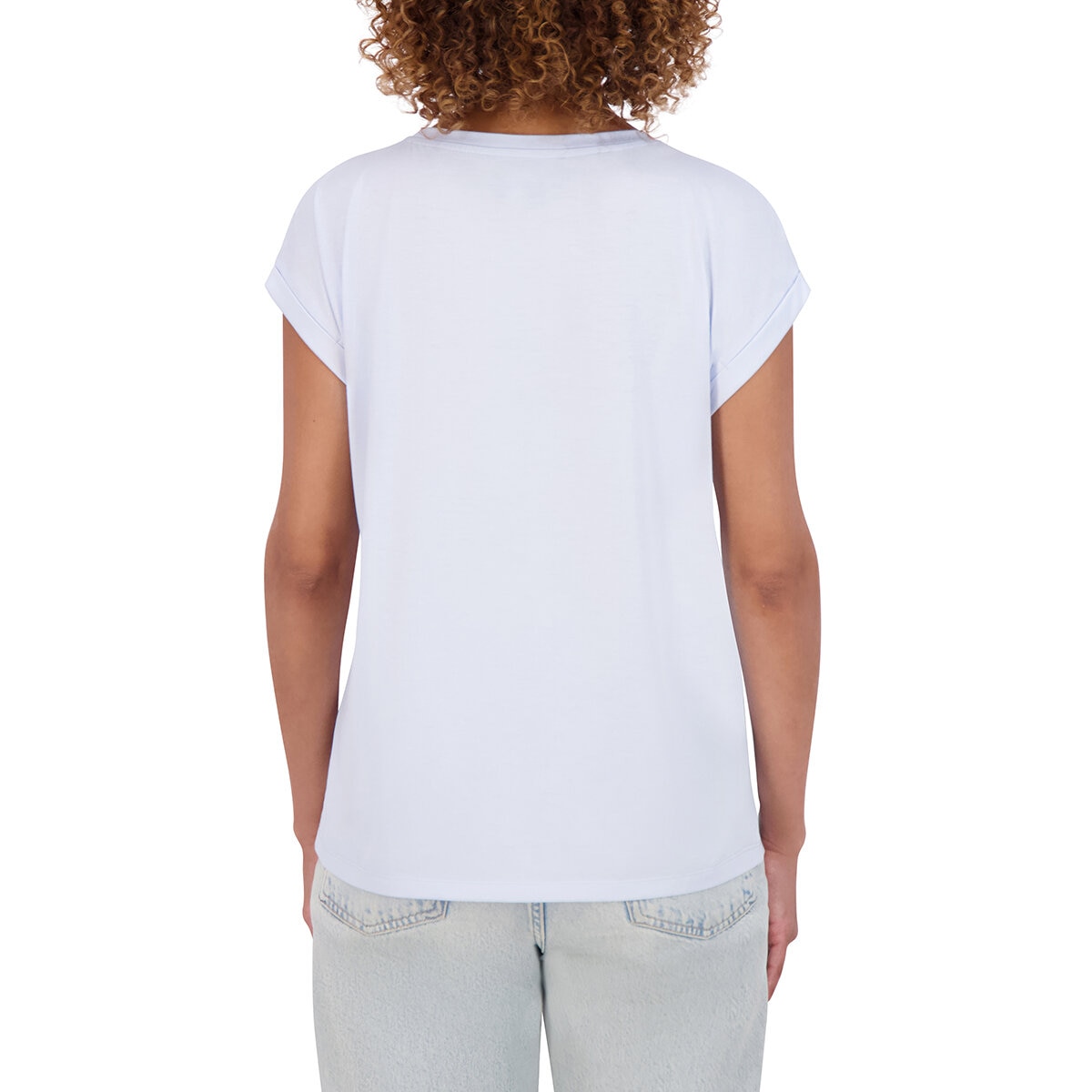 DKNY Playera para Dama Azul Grande