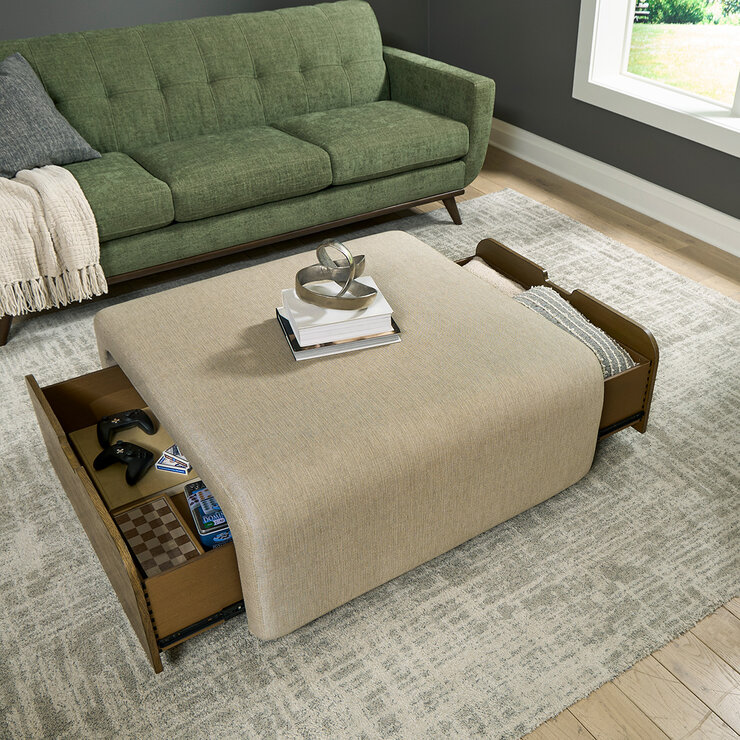Universal Broadmoore Furniture, Otomano de Tela con Cajones