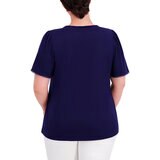 Jones NY Signature Blusa para Dama Azul EE Grande