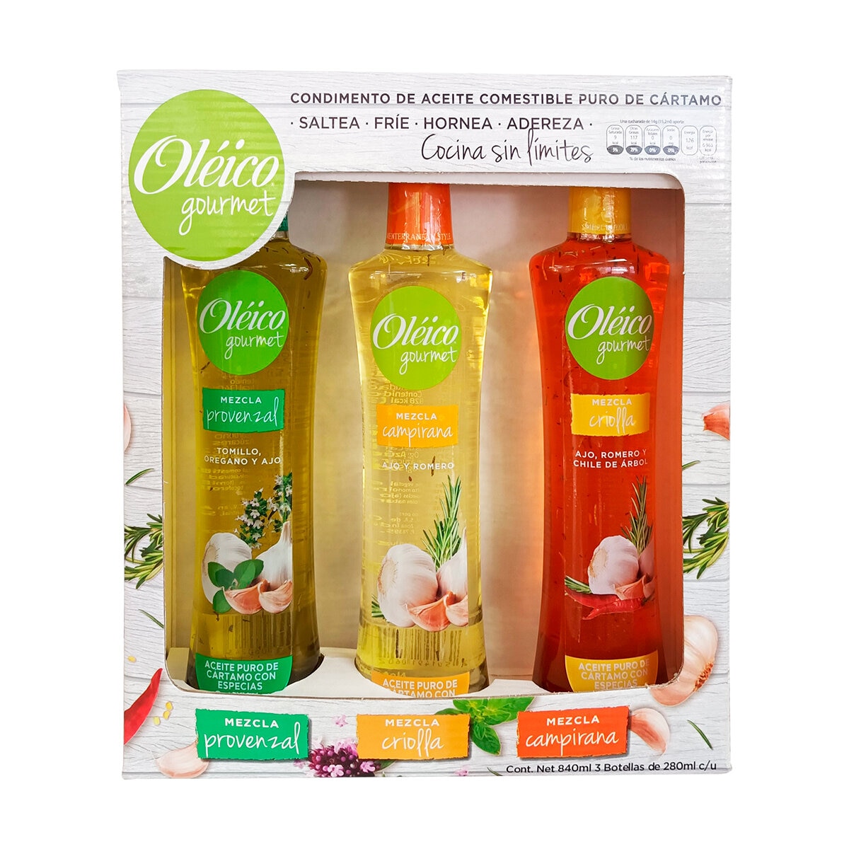 Oléico Aceite Gourmet Kit 280 ml 