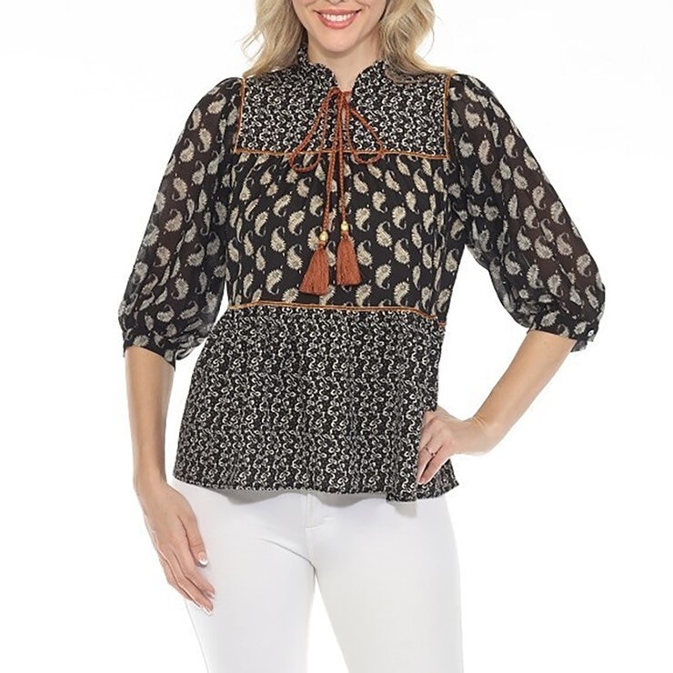 Rain and Rose Blusa para Dama Negro Extra Grande Rain and Rose Blusa para Dama Negro Extra Grande
