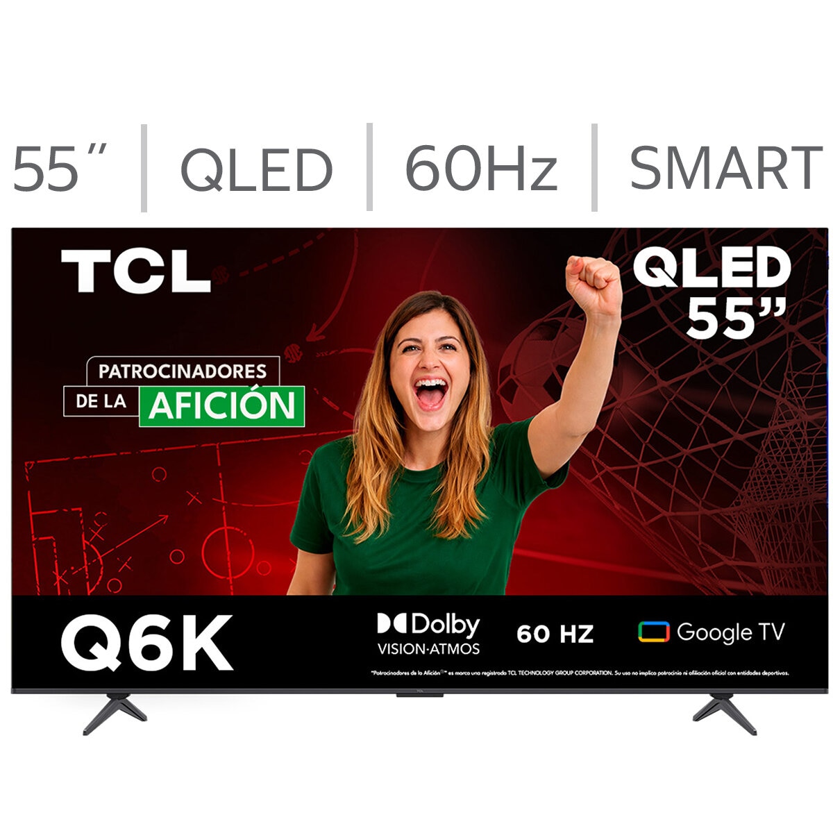 TCL Pantalla 55" QLED 4K Google TV