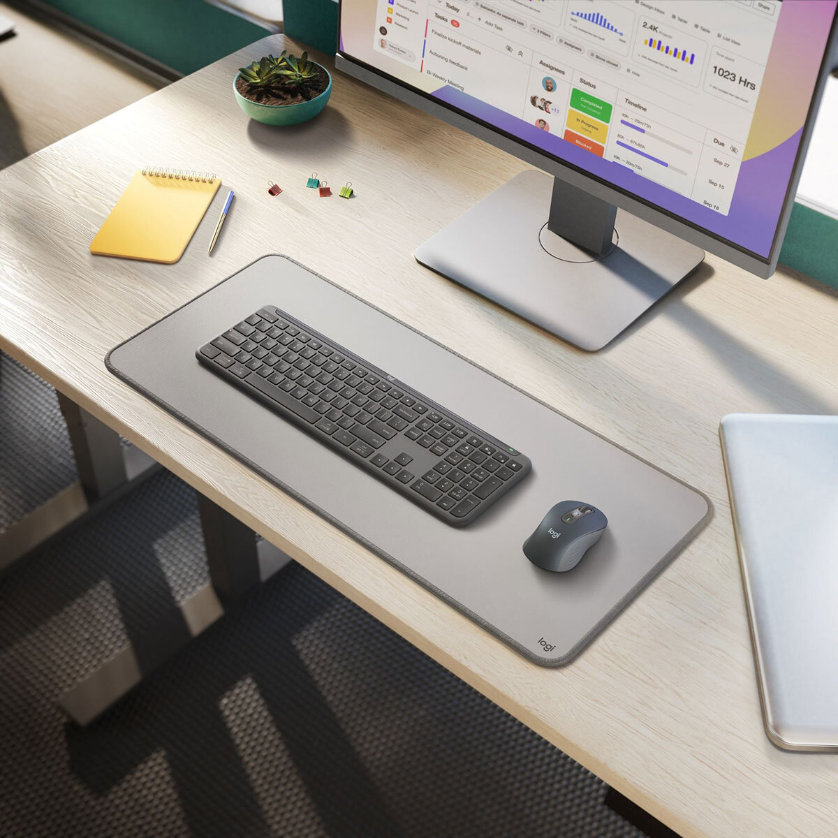 Logitech Combo Teclado y Mouse Inalámbrico Signature Slim MK950 Grafito