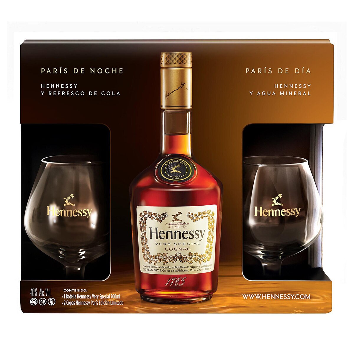 Cognac Hennessy Very Special 700ml + 2 Copas Costco México