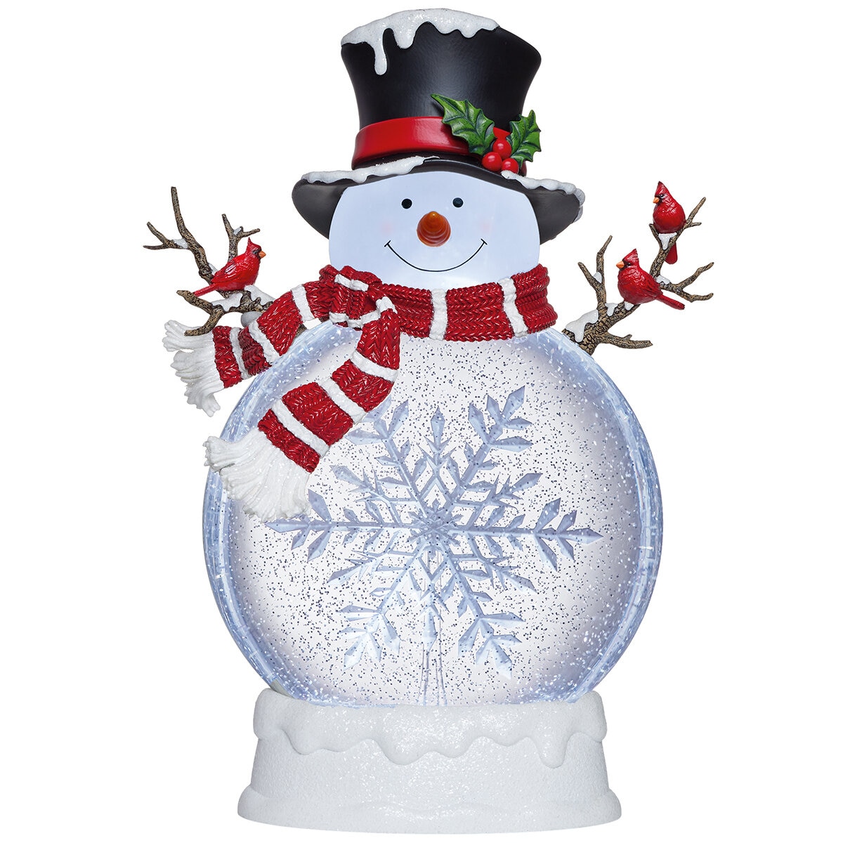 Linterna Navideña de Muñeco de Nieve con Luces LED
