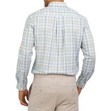 Lands End Camisa para Caballero Gris Chica