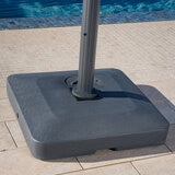 SunVilla, Sombrilla Redonda de 3.5m con Luz LED, Azul