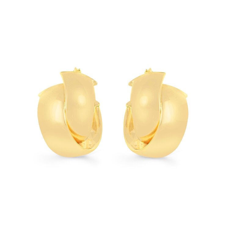 Arracadas Entrelazados, Oro Amarillo 14K