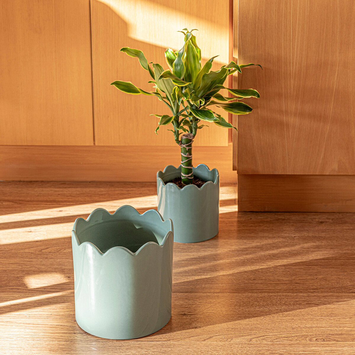 Over & Back, Inspiration Set de 2 Macetas Verde