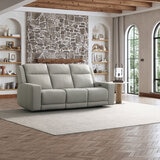Simon Li Furniture, Sofá Reclinable de Piel con Sistema Eléctrico