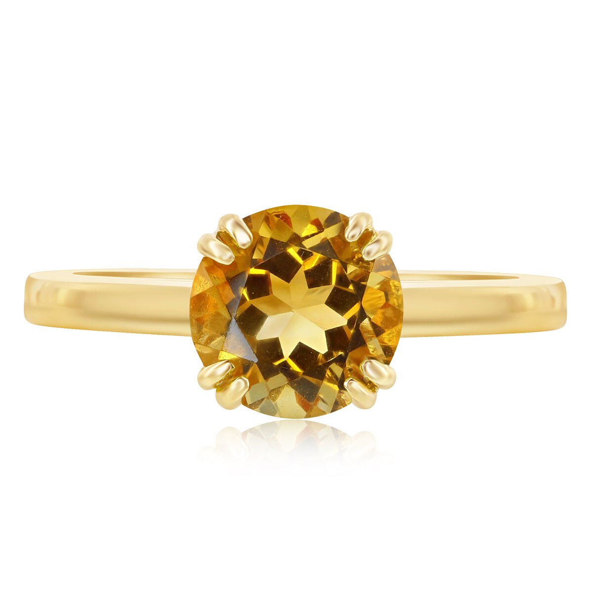 Anillo de Citrino, Oro Amarillo 14kt