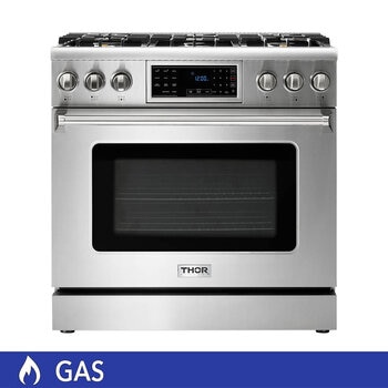 Thor Kitchen Estufa Gas 36" con 6 Quemadores