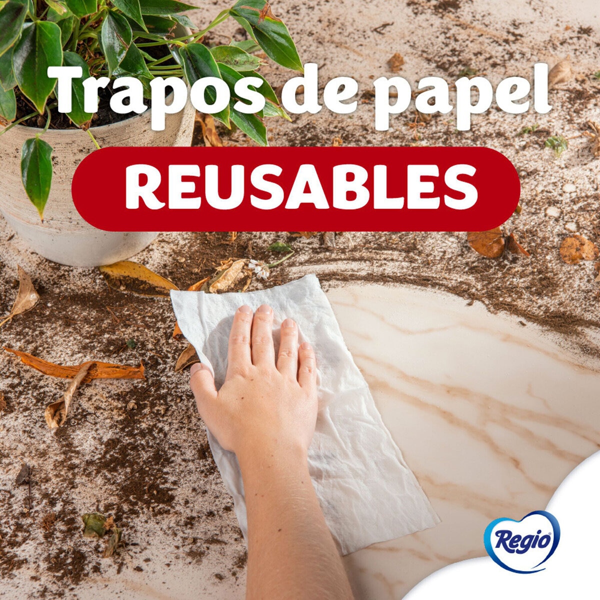 Regio Trapos de Papel Uso Rudo 9 Rollos